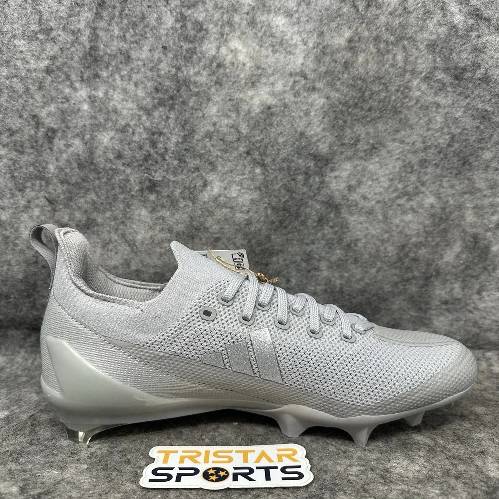Adidas Adizero Electric+ Football Cleats Mens Size 7.5 Gray Silver IE3286